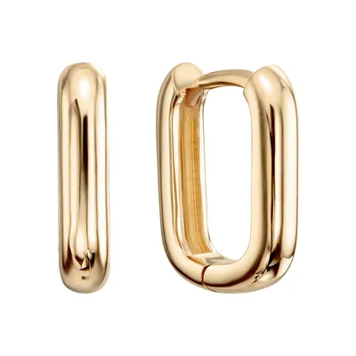 Широкие серьги-кольца из золотых звеньев 144148005-6 - купить в  интернет-магазине LOVE REPUBLIC по цене: 199 ₽