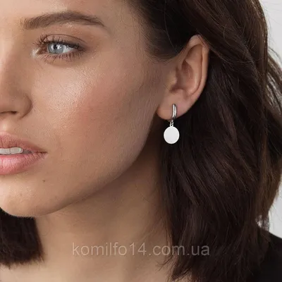 Серьги \"Монетки\" из белого золота с06395 (ID#1717422675), цена: 7512.90 ₴,  купить на Prom.ua