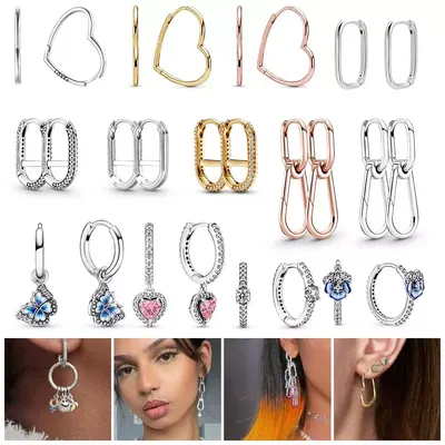 Серьги женские из серебра 925 пробы с яркими звеньями | AliExpress