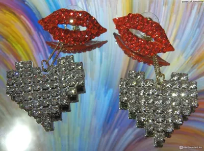 Висячие серьги-капельки Aliexpress Statement Earrings For Women Shinning  Rhinestone Heart Red Lip Drop Dangle Earrings Trendy Jewelry Party 2018  Street Fine Gift - «💋💋💋 Серьги-поцелуйчики - яркий акцент, который  разбавит монохромный образ ...