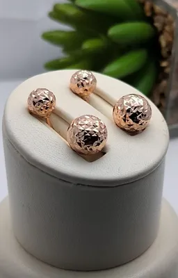 Серьги конго с алмазной гранью диаметр 35 мм - 1086