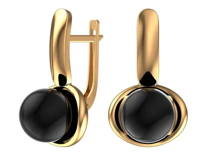Эксклюзивные золотые серьги с черным жемчугом Pearl dreams Px2 020 WBF1356  | Jewellery Theatre