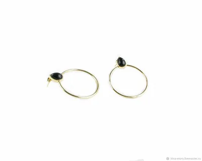 Круглые сережки с ониксом и золотом Джакарта (ID#1085311130), цена: 1431.60  ₴, купить на Prom.ua