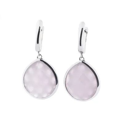 Серьги ROSE QUARTZ - серебро, розовый кварц №686833 - купить в Украине на  Crafta.ua