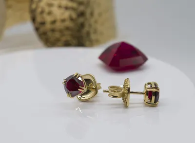 Лучший подарок, серьги с натуральным Рубином, серьги из настоящего серебра  925 пробы, модное кольцо | AliExpress