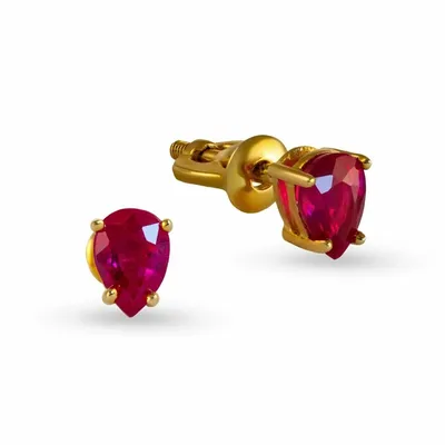 Серьги “Astre” с рубином “Голубиная кровь” | MonteCrystal Gems