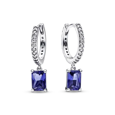 роскошные женские квадратные серьги с синим камнем милые двойные свадебные  серьги с цирконием простые серебряные серьги-гвоздики для женщин|  Alibaba.com