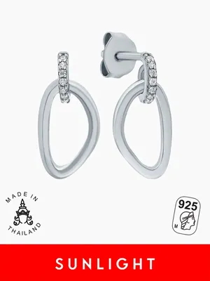 Серьги из серебра с родонитом 62689-K29U-19 купить недорого в The One  Brilliant