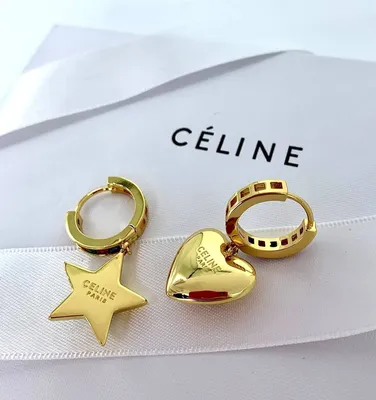 20125 - Серьги овальные в стиле CELINE с микроцирконами (позолота) lux