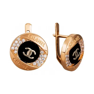 Серьги Chanel Camelia J11659, розовое золото, бриллианты | Mercury