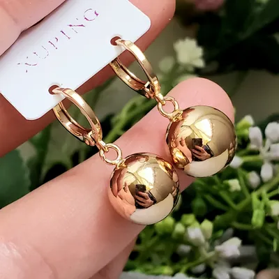 Золотые серьги / Серьги шары personal gold 142897728 купить за 19 630 ₽ в  интернет-магазине Wildberries