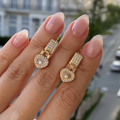 Серьги Chopard Happy Diamonds купить в Москве за 295 000 руб. Женские  Розовое золото С историей