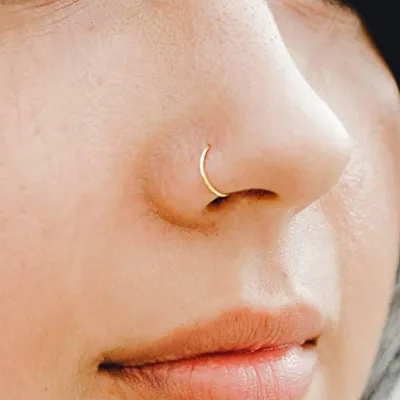 Серьга для пирсинга носа металлическое колечко золотая 9 мм (ID#353331916),  цена: 41 ₴, купить на Prom.ua