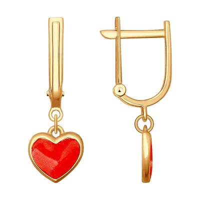 Купить Серьги-кольца Pandora Moments с подвеской в форме сердца 292236C00 в  интернет-магазине, цена 6190 руб