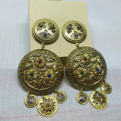 Серьги в восточном стиле - Vintage Oriental Ottoman Style Silver plated  Turkish Tribal Boho Earrings | afgan-bazar.ru