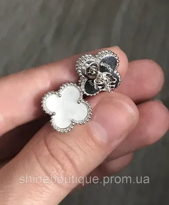 Серьги клевер / серьги van cleef / стильные серьги 2022 купить по цене 599  ₽ в интернет-магазине KazanExpress