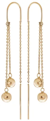Серьги-протяжки из красного золота в виде цветка 01С718544 купить по цене  от 12410 руб. в интернет-магазине The Jeweller