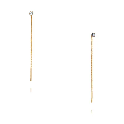 Золотые серьги-протяжки с шариками . Артикул С-ПРСФ3-10: цена, отзывы, фото  – купить в интернет-магазине AURUM