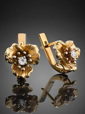 Золотые серьги 585* с Бриллиантами и Сапфирами капелька | Магазин часов и  ювелирных украшений Royal