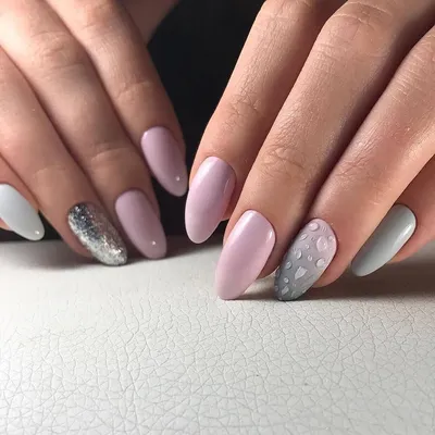 Серый маникюр: новинки фото, тенденции 2020 | Soft pink nails, Stylish  nails, Nails