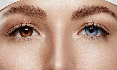 Серые линзы на голубых глазах фото фото