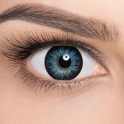 Голубые линзы Adria Glamorous Blue | Купить контактные линзы в  интернет-магазине AdriaCats