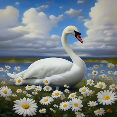 Картина на холсте \"Красивый лебедь\"