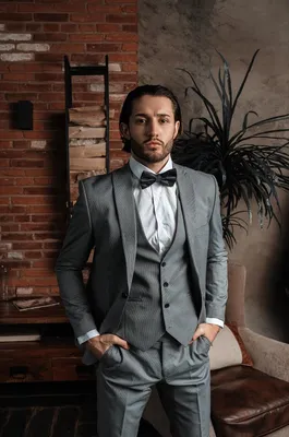 Купить Мужской костюм тройка серого цвета в интернет-магазине - Gentleman -  бутик мужских костюмов №1