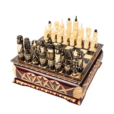Купить шахматы ручной работы «Гроссмейстер» резные