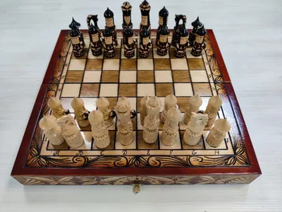 Купить Шахматы ручной работы Ледовая битва большие по цене 11 990 руб.