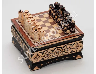 Купить шахматы ручной работы «Миниатюрные» резные
