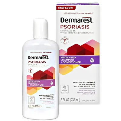 Шампунь от псориаза, зуда и раздражений кожи головы Dermarest Psoriasis  Shampoo Plus Conditioner 236 мл (ID#1468756992), цена: 499 ₴, купить на  Prom.ua