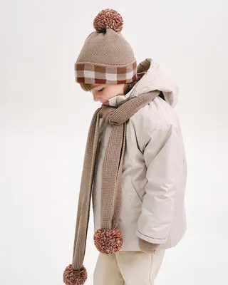 Комплект детский шапка, шарф из шерсти яка - Интернет-магазин Монголмаркет