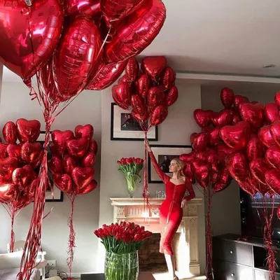 Фольгированные шары сердца на 30 лет купить в Москве за 10 080 руб.