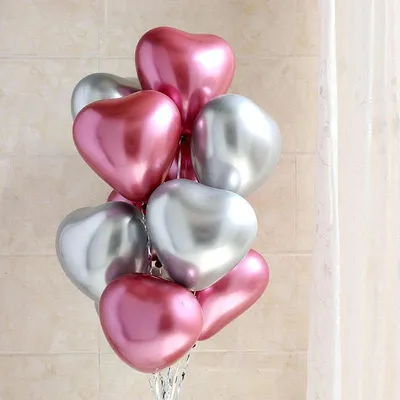 Купить Латексные воздушные шары Сердце и цветы с доставкой в Москве