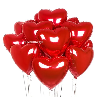 Белые сердца — Купить воздушные шары в Самаре