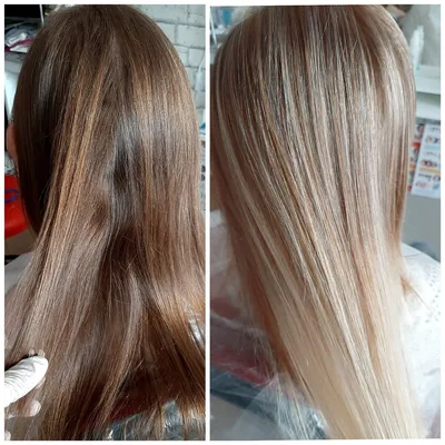 Шатуш на светлые волосы фото до и после 82 фото