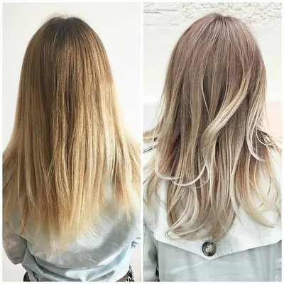 Шатуш на светлые волосы фото до и после фото