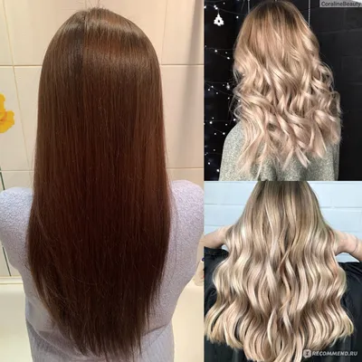 До и после цвета волос в прохладных тонах стоковое фото  ©taniashumskaya.gmail.com 344320724