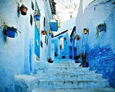Шефшауэн – синий город в Марокко (28 фото) | Марокко, Интерьерная живопись,  Картины