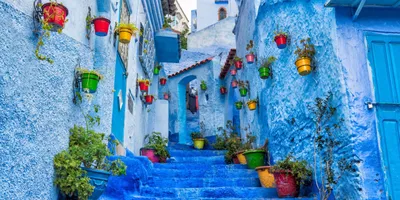 Шефшауэн Марокко - Синий город в Рифских горах на севере королевства
