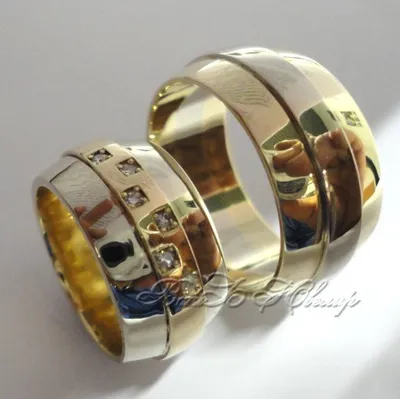Свадебные широкие обручальные кольца желтое золото «Италия» | Широкие  обручальные кольца, Обручальные кольца, Кольца