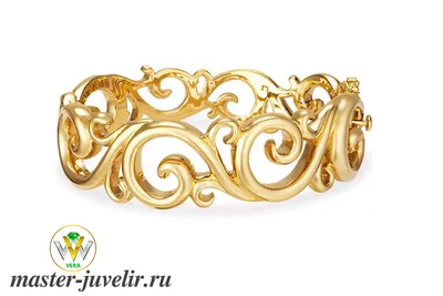 Широкий золотой браслет эксклюзивный женский на заказ или купить в интернет  магазине в Москве, заказать в ювелирной мастерской
