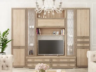 Шкаф в гостиную в стиле модерн - по индивидуальным размерам арт. 4891