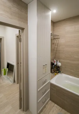 Белый глянцевый шкаф в ванную «Кьоджа», Арт.585