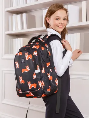 Рюкзак школьный для подростков School Корги черный like.me 17494181 купить  за 3 126 ₽ в интернет-магазине Wildberries