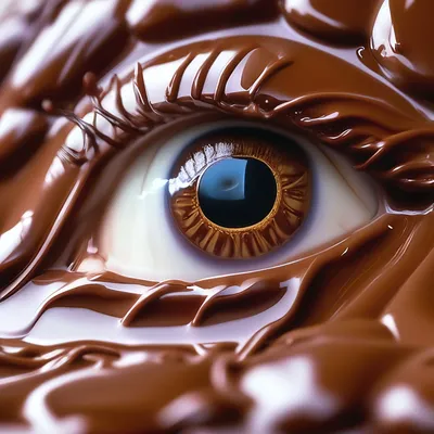 Красивый шоколадный глаз по которому…» — создано в Шедевруме