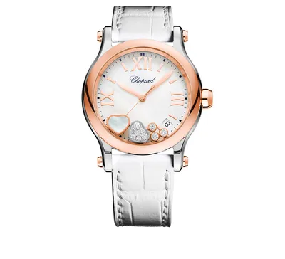 Часы Chopard Happy Sport 278582-6009, 36 мм, сталь, розовое золото,  бриллианты | Mercury