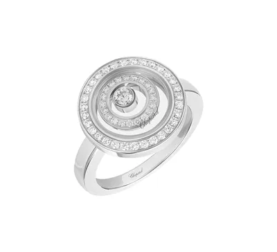 Кольцо Happy Spirit Chopard Happy Diamonds 828230-1010, белое золото,  бриллианты | Mercury