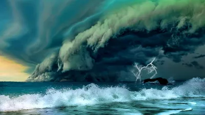 Сильный шторм в океане (52 фото) - 52 фото